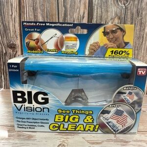 Big Vision Magnifying Glasses - New in Box. Fits Over Prescription Glasses.